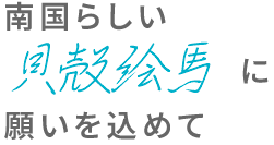 南国らしい貝殻絵馬に願いを込めて